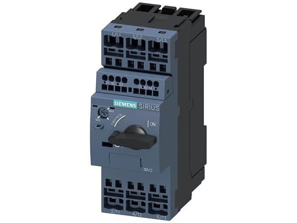 Siemens 3RV2021-1CA25 Strömbrytare 1 st Inställningsområde (ström): 1,8 - 2,5 A Kopplingsspänning (max.): 690 V/AC (B x H x D) 45 x 119 x 97 mm