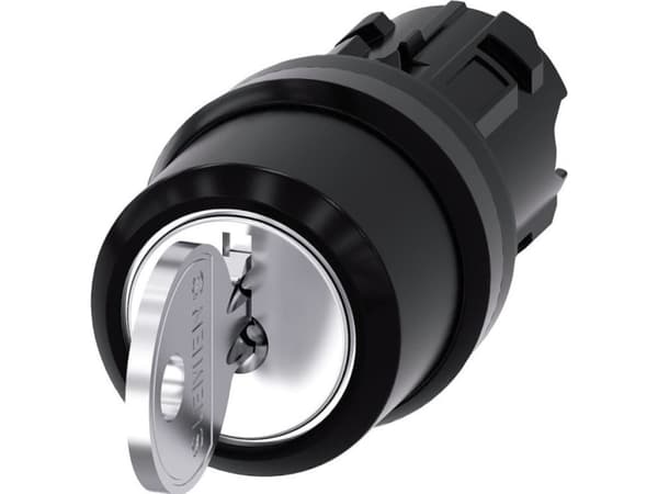 Siemens 3SU10004BP610AA0 3SU1000-4BP61-0AA0 Avainkytkin 2 x 45° IP66, IP67, IP69/IP69K 1 kpl