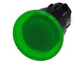 Miniatyrbilde 1 av 5: Paddetryk lys 22mm ru plast grøn 40mm lå
