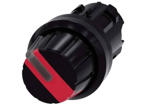 Siemens 3SU1002-2AF20-0AA0 Kolmiokontakti Knap Rød 1 x 90 ° 1 stk
