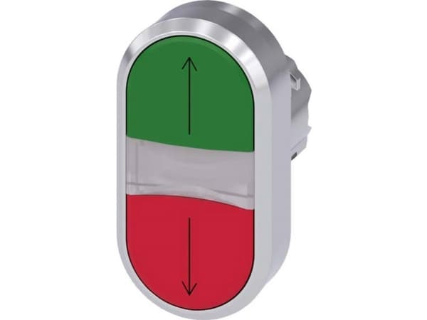 Siemens 3SU1051-3AB42-0AN0 Dubbel tryckknapp (B x H) 29,9 mm x 57,9 mm IP66, IP67, IP69/IP69K 1 st