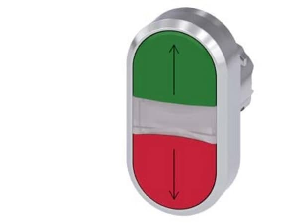 Siemens 3SU1051-3AB42-0AN0 Dubbel tryckknapp (B x H) 29,9 mm x 57,9 mm IP66, IP67, IP69/IP69K 1 st