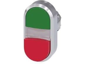Siemens 3SU1051-3BB42-0AA0 Dubbel tryckknapp (B x H) 29,9 mm x 57,9 mm IP66, IP67, IP69/IP69K 1 st