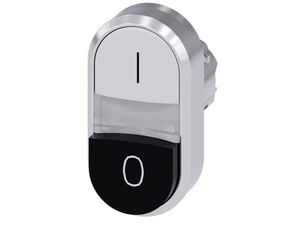 Siemens 3SU1051-3BB61-0AK0 Dubbel tryckknapp (B x H) 29,9 mm x 57,9 mm IP66, IP67, IP69/IP69K 1 st
