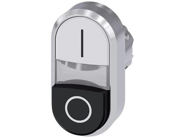 Siemens 3SU1051-3BB61-0AK0 Dubbel tryckknapp (B x H) 29,9 mm x 57,9 mm IP66, IP67, IP69/IP69K 1 st