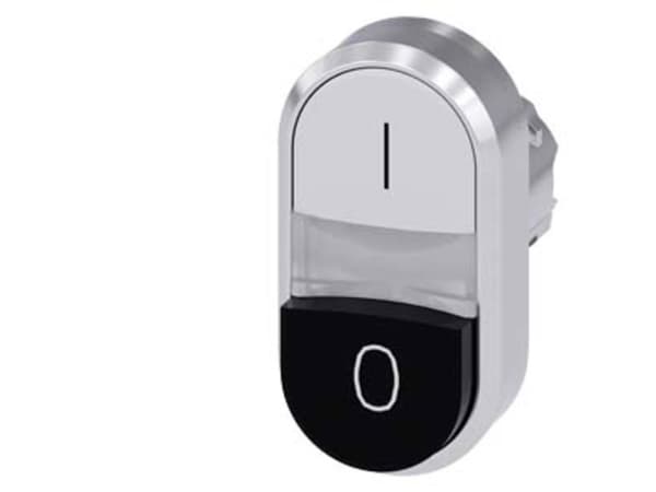 Siemens 3SU1051-3BB61-0AK0 Dubbel tryckknapp (B x H) 29,9 mm x 57,9 mm IP66, IP67, IP69/IP69K 1 st