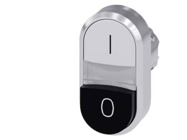 Siemens 3SU1051-3BB61-0AK0 Dubbel tryckknapp (B x H) 29,9 mm x 57,9 mm IP66, IP67, IP69/IP69K 1 st
