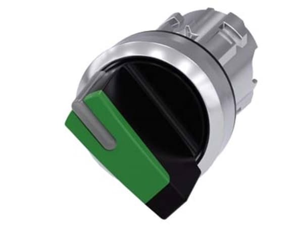 Siemens 3SU10522BF400AA0 3SU1052-2BF40-0AA0 Kääntökytkin Kiinnityslaite Vihreä 1 x 90° 1 kpl 1 kpl