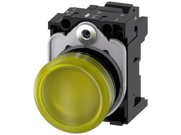 Siemens 3SU1102-6AA30-3AA0, 30 mm, 50 mm, 100 mm, 1 kpl, Keltainen, Tšekin tasavalta