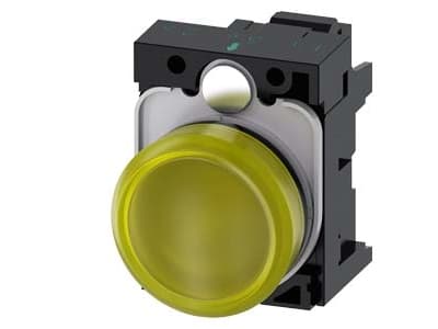 Siemens 3SU1102-6AA30-3AA0, 30 mm, 50 mm, 100 mm, 1 kpl, Keltainen, Tšekin tasavalta