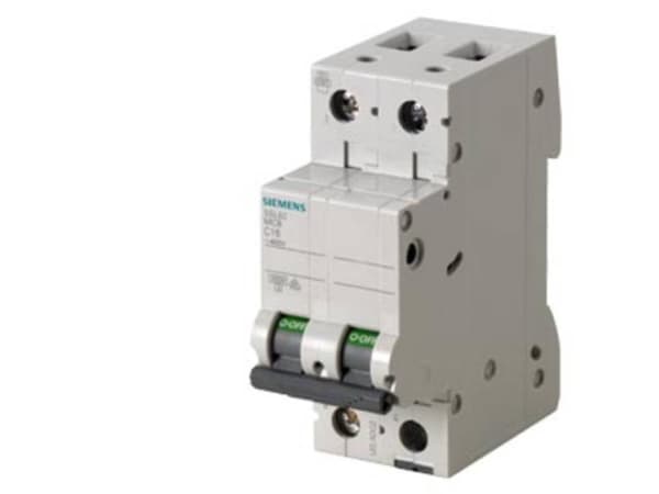 SIEMENS Strömbrytare C 10A, 2-poligC-karaktäristik6kA kortslutningskapacitet400AC, 60VDC, 36 mm bred