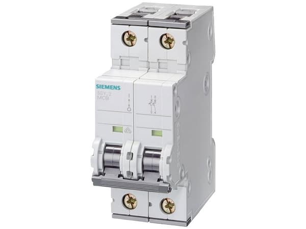 SIEMENS Automatisk säkring D 4A, 2-poligD egenskap10kA kortslutningskapacitet400AC, 60VDC, 36 mm bred