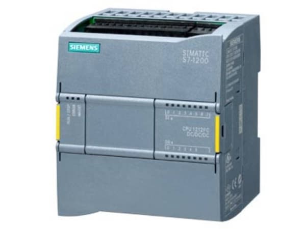 SIMATIC S7-1200F, CPU 1212 FC, Kompakt CPU, DC/DC/DC, Strømforsyning: DC 20,4 - 28,8 V DC, Program/D