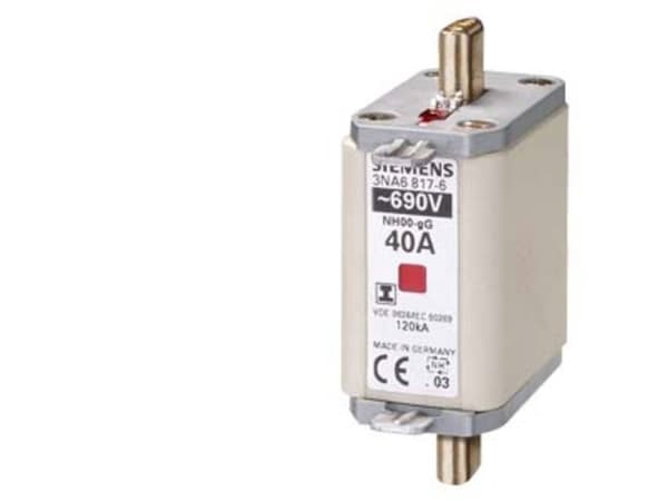 Siemens 3NA68176 Sikringsindsats Sikringsstørrelse = 0 40 A 690 V 3 stk