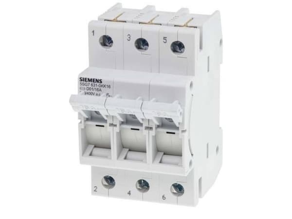 Siemens 5SG76310KK06 Kuorman katkaisukytkin Sulakkeen koko = D01 6 A 400 V 4 kpl
