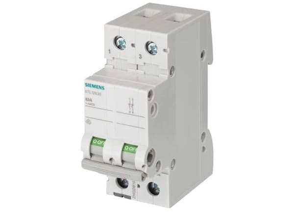 Grå 32 A 2 x sluttekontakt Siemens 5TL12320