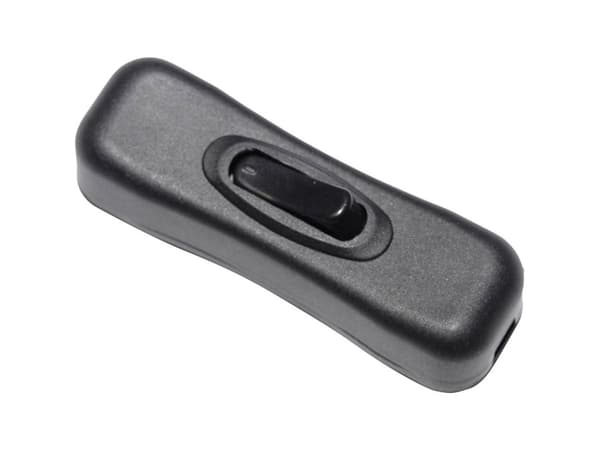 TRU COMPONENTS johtokytkin Musta 1 x Off/On 2 A 1 kpl 1 kpl