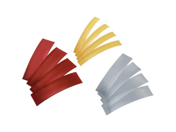 TRU COMPONENTS 1570851 Paristokrympeslange uden lim Rød, läpinäkyvä, Gul Krympningshastighed:2:1 30 Teile