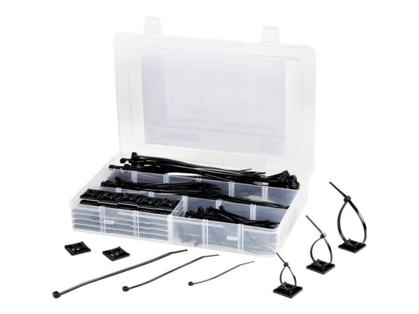 TRU COMPONENTS 1566622 EPR-350UV Kabelbindersortiment 100 mm, 142 mm, 190 mm 4.8 mm Lajittelu 1 setti