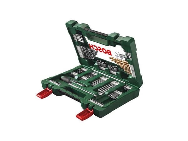 Bosch V-Line - Skrutrekker, drill og koppnøkkelsett - 91 deler