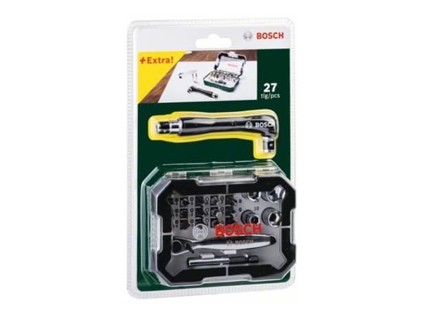 Bosch screwdriver bit and ratchet set - 27 pieces