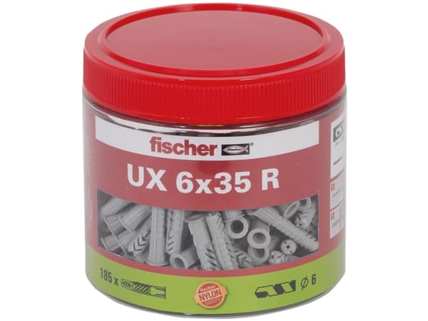 Fischer Universalrawplugs - UX 6x35mm 531027 185 stk. - Ø6
