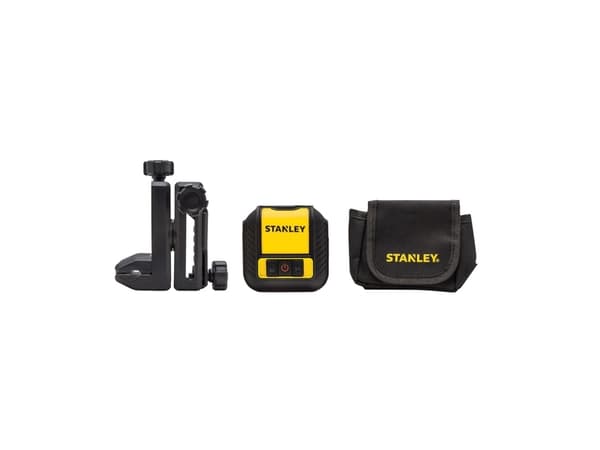 Stanley STHT77498-1, 12 m, 0,45 mm/m, 4°, Horisontell / Vertikal, Röd, Linjelaser Svart, Gul
