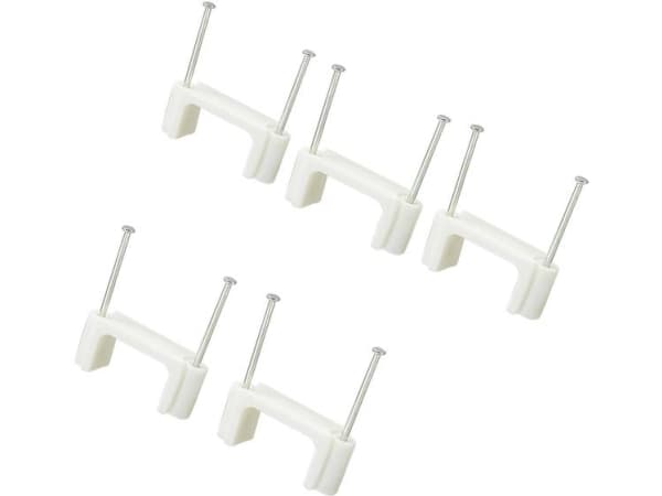 TRU COMPONENTS TC-DNF24203 Kiinnittimet 1593095 Bundt-Ø-område 24 mm (max) To-flappet Hvid 100 stk