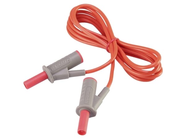 VOLTCRAFT MSB-501 Sikkerhedsprøveledning [Lamelstik 4 mm - Lamelstik 4 mm] 1.50 m Rød 1 stk