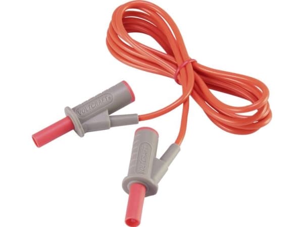 VOLTCRAFT MSB-501 Sikkerhedsprøveledning [Lamelstik 4 mm - Lamelstik 4 mm] 1.50 m Rød 1 stk