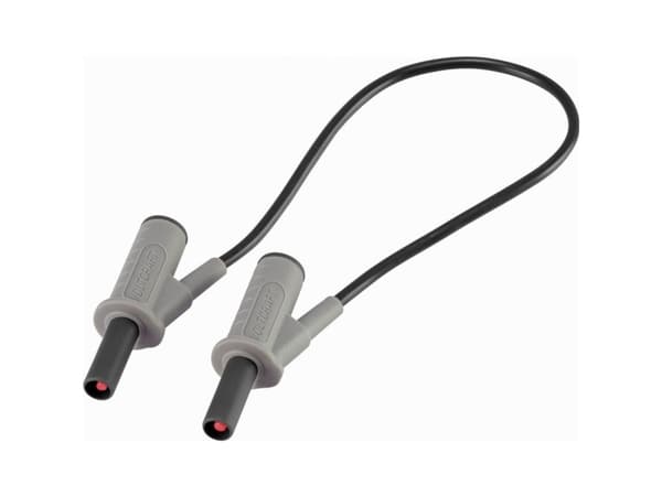 VOLTCRAFT MSB-501 Säkerhetstestledning [Lamellanslutning 4 mm - Lamellanslutning 4 mm] 25,00 cm Svart 1 st