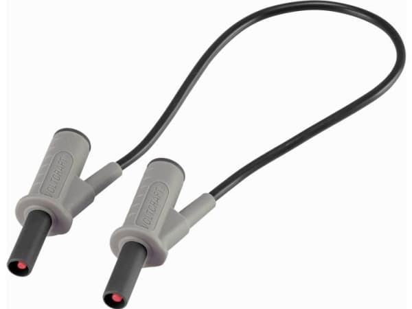 VOLTCRAFT MSB-501 Säkerhetstestledning [Lamellanslutning 4 mm - Lamellanslutning 4 mm] 25,00 cm Svart 1 st