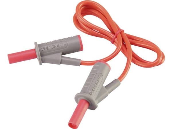 VOLTCRAFT Hochflexible Sicherheits-Messleitung [Lamellenstecker 4 mm - Lamellenstecker 4 mm] 0.75 m Rot MSB-501 10 A (VC-8063420)