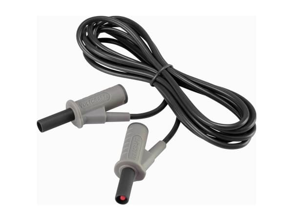 VOLTCRAFT MSB-501 Säkerhetstestledning [Lamellanslutning 4 mm - Lamellanslutning 4 mm] 2,00 m Svart 1 st