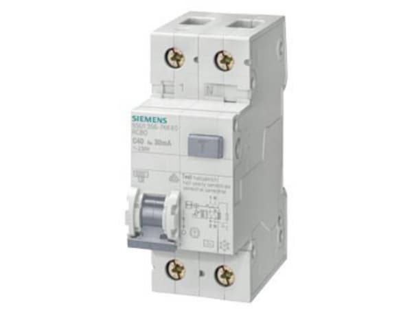 Kombinationsbrytare typ A 30mA 6kA 1 pol + neutral C 16A