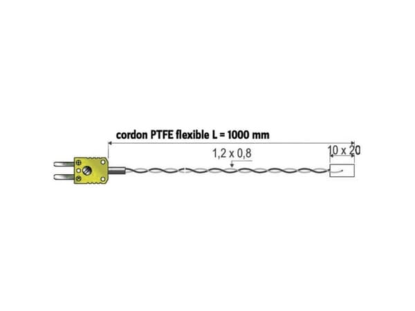 Pinta-anturi B &amp; B Thermo-Technik 0644 1401-09 0 - +250 °C K Kalibrointi tehdasstandardin mukaan