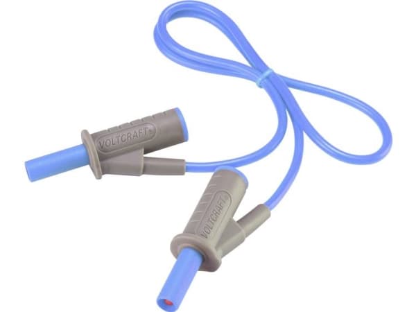 VOLTCRAFT MSB-501 Turvatestausjohto [Lamellipistoke 4 mm - Lamellipistoke 4 mm] 0,50 m Sininen 1 kpl 1 kpl