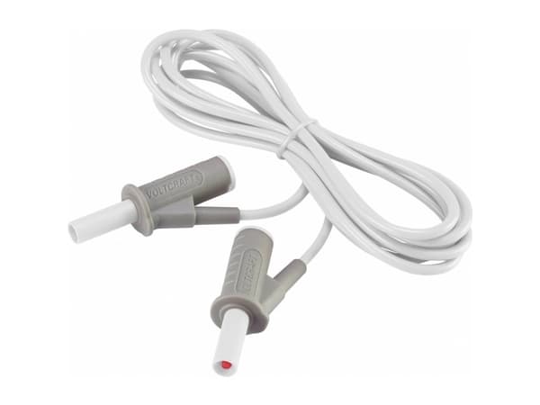VOLTCRAFT MSB-501 Säkerhetstestledning [Lamellanslutning 4 mm - Lamellanslutning 4 mm] 2,00 m Vit 1 st