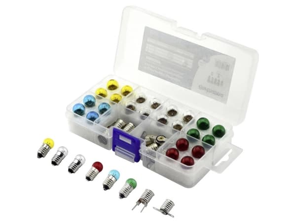 Barthelme 00430330 Skalapære 3.5 V 0.7 W Sokkeltype E10 Gul, Rød, Blå, Grøn 1 Set