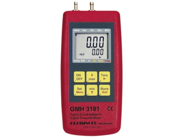Greisinger GMH 3181-01 Trykmålingsudstyr Lufttryk, Ikke-aggressive gasser, Korrosive gasser -0.001 - 0.025 bar