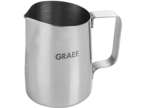 Graef Latte-Art Versare, Rustfritt stål, Rustfritt stål, Monokromatisk, 0,45 l, 450 ml, 120 mm