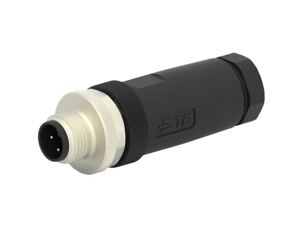 TE Connectivity T4111002041-000 Sensor-, aktuator-stik, M12 Stik, lige Pol-tal (RJ): 4 1 stk