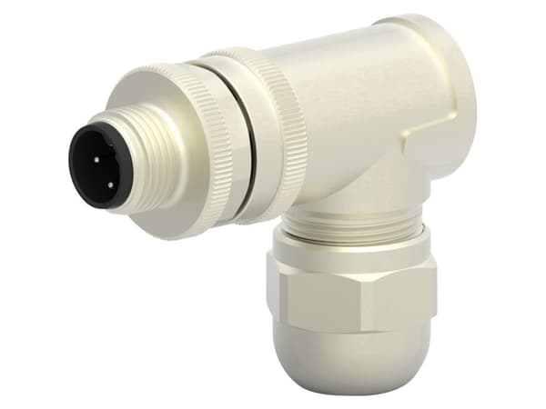 TE Connectivity T4113411041-000 Sensor-, aktuator-stik, M12 Stik, vinklet Pol-tal (RJ): 4 1 stk