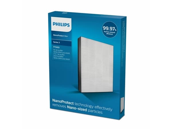 Philips NanoProtect Hepa S3-filter, model FY2422/30 - Filter for air purifier and humidifier - Fits models: AC2887/10, AC2889/10, AC3829/10