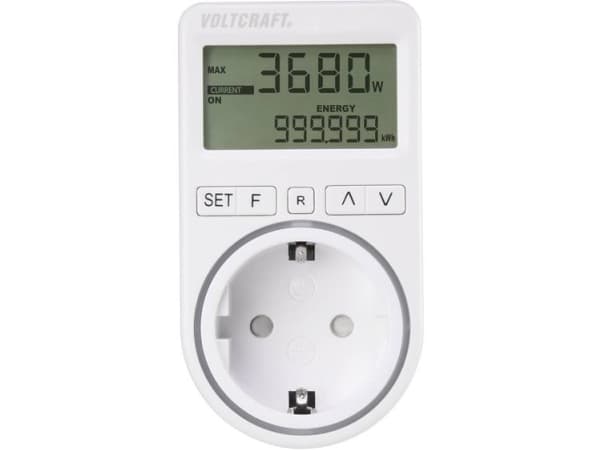 VOLTCRAFT SEM4500 Ap1 osa energiakustannusten mittaukseen Kuluennuste, hälytystoiminto, sähkötariffi voidaan asettaa