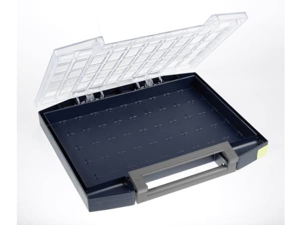raaco Boxxser 55, Verktøy boks, Polykarbonat (PC), Polypropylen, Blå, Gjennomsiktig, 15 kg, Hengsel, 421 mm
