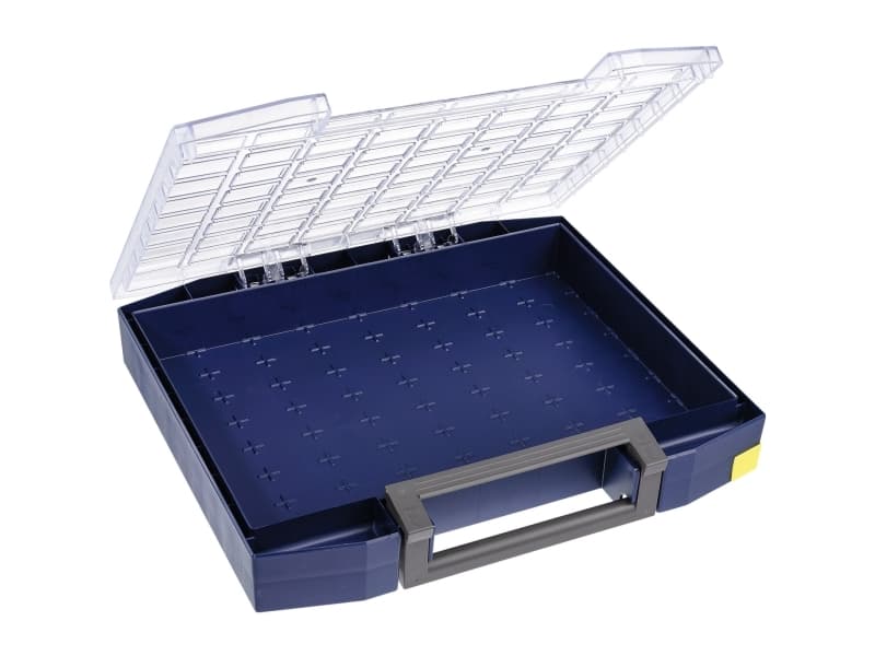 raaco Boxxser 80, Verktygslåda, Polykarbonat, Polypropylen, Blå, Transparent, 20 kg, Gångjärn, 465 mm