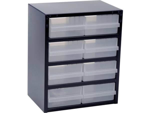 raaco Cabinet 250/8-2, Työkalulaatikko, Polypropeeni, Sininen, 50 kg, 357 mm, 255 mm