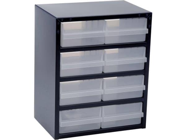 raaco Cabinet 250/8-2, Työkalulaatikko, Polypropeeni, Sininen, 50 kg, 357 mm, 255 mm
