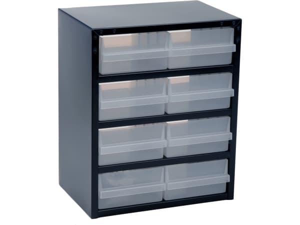 raaco Cabinet 250/8-2, Työkalulaatikko, Polypropeeni, Sininen, 50 kg, 357 mm, 255 mm